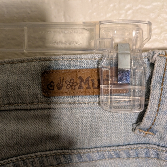 Mudd Size 3 Flare Wide Light Blue Women's Jeans Pre-owned - Picture 7 of 8